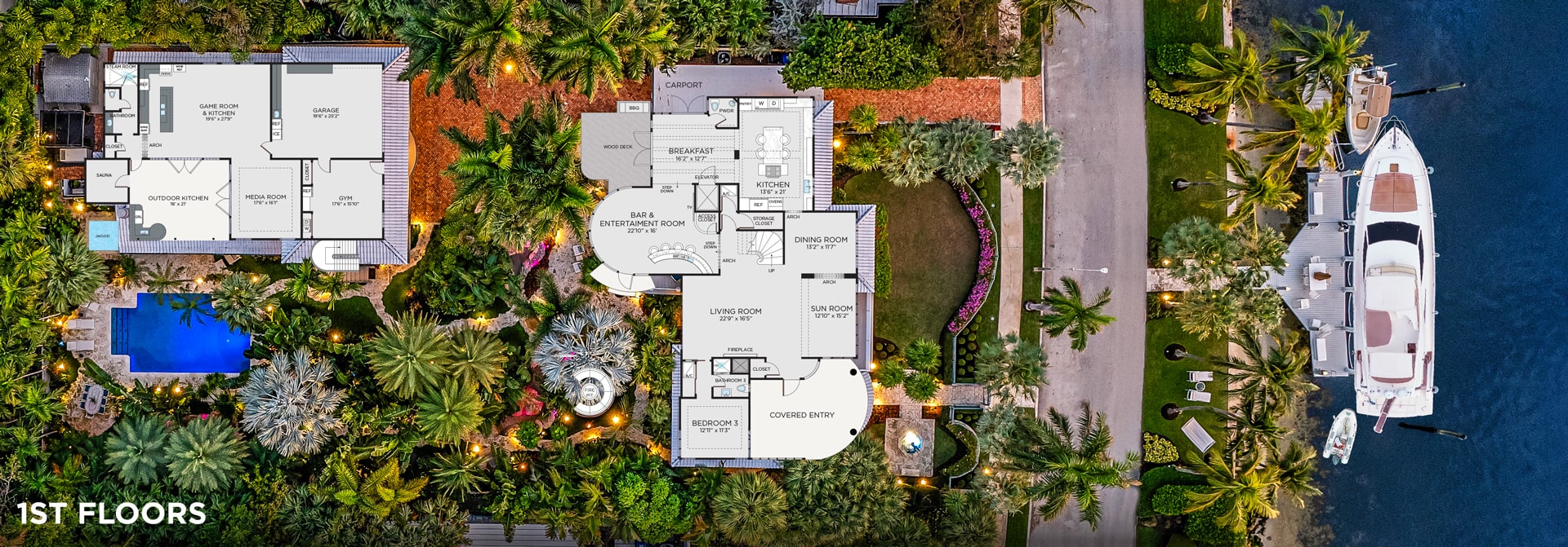 615 Idlewyld Sitemap & Floorplan - First Floor